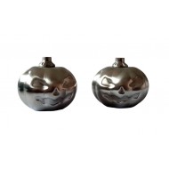 Set 2 Cuburi Dovleac pentru racirea bauturilor, Argintiu, 4 cm, HML58