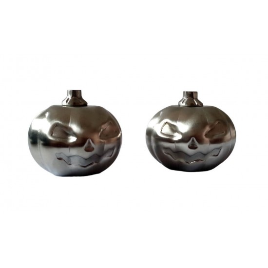 Set 2 Cuburi Dovleac pentru racirea bauturilor, Argintiu, 4 cm, HML58