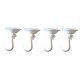 Set 4 cuiere pentru baie sau bucatarie, Alb, VT303