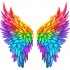 Sticker decorativ, Aripi, Mov, 60 cm, 1303STK-7