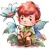 Sticker decorativ, Baiat, Multicolor, 61 cm, 1297STK-1