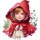 Sticker decorativ, Scufita Rosie, Rosu, 66 cm, 1298STK