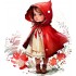 Sticker decorativ, Scufita Rosie, Rosu, 67 cm, 1298STK-1