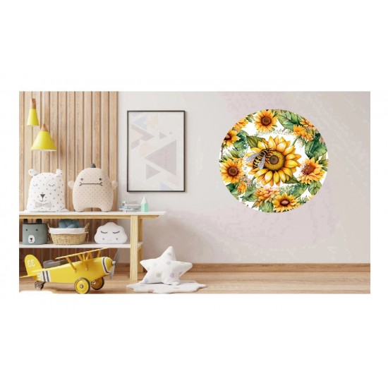 Sticker decorativ, Albina, Galben, 60 cm, 1275STK-1