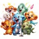 Sticker decorativ, Animale Cantarete, Multicolor, 67 cm, 1349STK-2