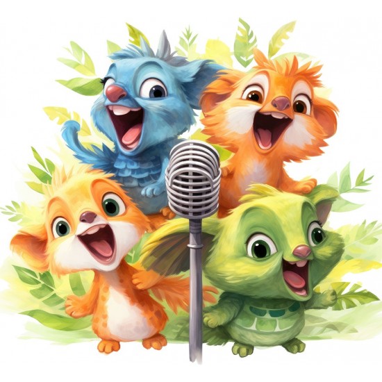 Sticker decorativ, Animale Cantarete, Portocaliu, 65 cm, 1349STK