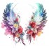 Sticker decorativ, Aripi, Gri, 63 cm, 1355STK-3