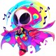 Sticker decorativ Baiat Supererou, Mov, 62 cm, 1311STK-2 Sticker decorativ Baiat Supererou, Mov, 62 cm, 1311STK-2