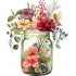 Sticker decorativ, Borcan cu Flori, Multicolor, 72 cm, 1265STK