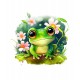 Sticker decorativ, Broasca, Verde, 60 cm, 1204STK-2