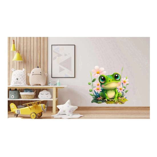 Sticker decorativ, Broasca, Verde, 60 cm, 1204STK