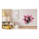 Sticker decorativ, Buchet Lalele, Roz, 60 cm, 1219STK