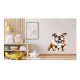 Sticker decorativ, Caine Bulldog, Maro, 70 cm, 1203STK