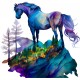Sticker decorativ, Cal, Multicolor, 62 cm, 1259STK