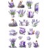 Sticker decorativ, Colaj cu Lavanda, 20 stickere, Mov, 90 cm, 1339STK-15