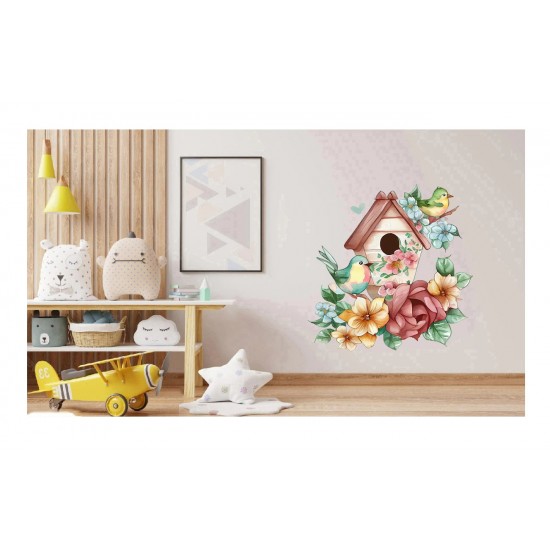 Sticker decorativ, Colivie, Maro, 62 cm, 1261STK-7