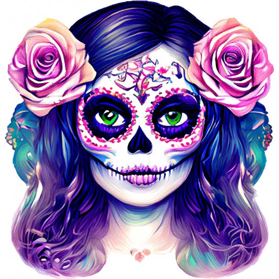 Sticker decorativ, Craniu, Multicolor, 60 cm, 1241STK Sticker decorativ, Craniu, Multicolor, 60 cm, 1241STK