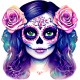 Sticker decorativ, Craniu, Multicolor, 60 cm, 1241STK Sticker decorativ, Craniu, Multicolor, 60 cm, 1241STK