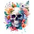 Sticker decorativ, Craniu, Multicolor, 73 cm, 1274STK-4