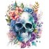 Sticker decorativ, Craniu, Multicolor, 75 cm, 1274STK-2