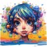 Sticker decorativ, Culori Pastelate, Fata, Albastru, 61 cm, 1347STK
