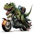 Sticker decorativ,  Dinozaur, Verde, 62 cm, 1205STK-2