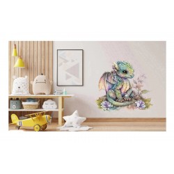 Sticker decorativ, Dinozaur, Verde, 63 cm, 1207STK-8
