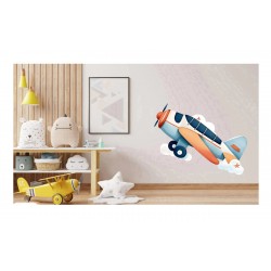 Sticker decorativ, Elicopter, Albastru, 90 cm, 1286STK-1 Sticker decorativ, Elicopter, Albastru, 90 cm, 1286STK-1