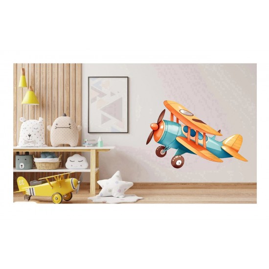 Sticker decorativ, Elicopter, Albastru, 90 cm, 1286STK-4 Sticker decorativ, Elicopter, Albastru, 90 cm, 1286STK-4