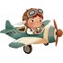 Sticker decorativ, Elicopter, Verde, 81 cm, 1286STK