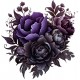 Sticker decorativ, Flori, Negru, 62 cm, 1325STK-4 Sticker decorativ, Flori, Negru, 62 cm, 1325STK-4
