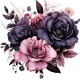 Sticker decorativ, Flori, Roz, 60 cm, 1325STK