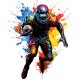 Sticker decorativ, Fotbal American, Galben, 74 cm, 1335STK-10 Sticker decorativ, Fotbal American, Galben, 74 cm, 1335STK-10