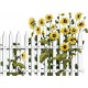 Sticker decorativ, Gard cu Flori, Galben, 80 cm, 1261STK-3