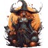 Sticker decorativ, Halloween, Negru, 70 cm, 1308STK