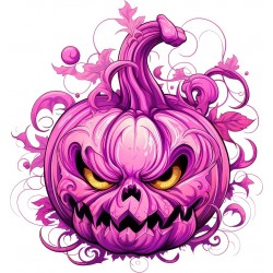 Sticker decorativ, Halloween, Roz, 64 cm, 1337STK-10