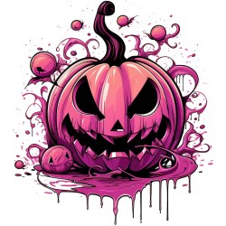 Sticker decorativ, Halloween, Roz, 67 cm, 1337STK-4