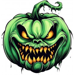 Sticker decorativ, Halloween, Verde, 62 cm, 1337STK