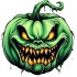 Sticker decorativ, Halloween, Verde, 62 cm, 1337STK