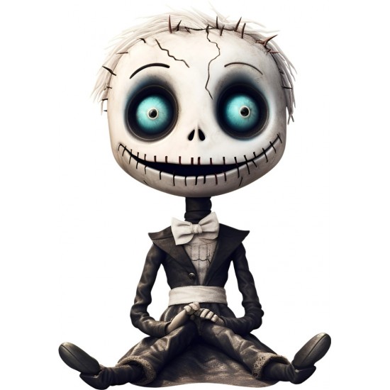 Sticker decorativ, Halloween, Waterproof, Alb, 85 cm, 1306STK-2