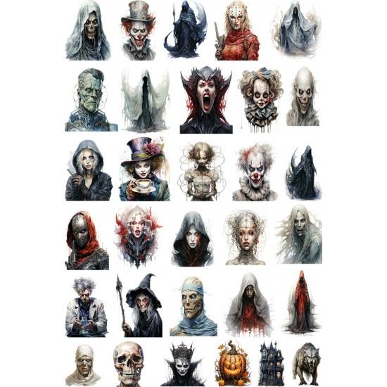 Sticker decorativ Horror, Waterproof 90x60 cm, 1305STK-4 Sticker decorativ Horror, Waterproof 90x60 cm, 1305STK-4
