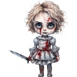 Sticker decorativ, Horror, Alb, 78 cm, 1321STK
