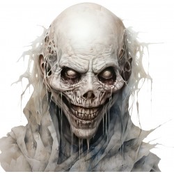 Sticker decorativ, Horror, Waterproof, Alb, 60 cm, 1306STK-5