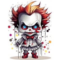 Sticker decorativ, Horror, Waterproof, Alb, 80 cm, 1306STK-10