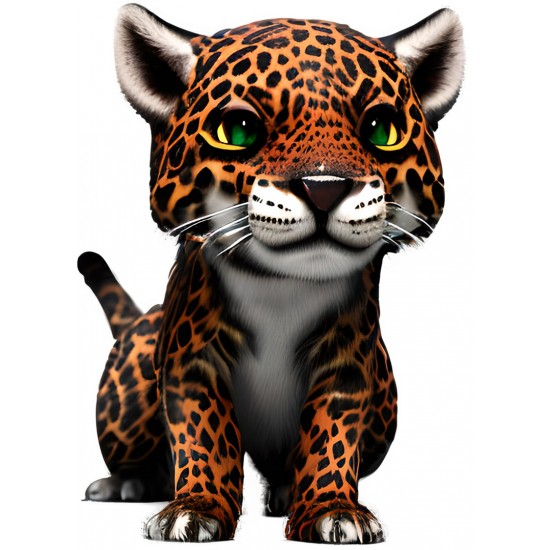 Sticker decorativ, Jaguar, Portocaliu, 83 cm, 1236STK Sticker decorativ, Jaguar, Portocaliu, 83 cm, 1236STK