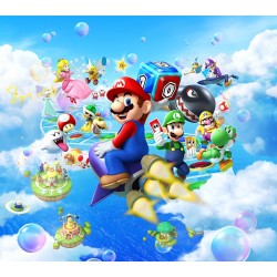 Sticker decorativ, Mario, Albastru,1365STK