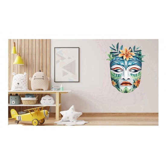 Sticker decorativ, Masca, Multicolor, 78 cm, 1288STK-8 Sticker decorativ, Masca, Multicolor, 78 cm, 1288STK-8
