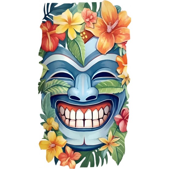 Sticker decorativ, Masca, Multicolor, 90 cm, 1288STK