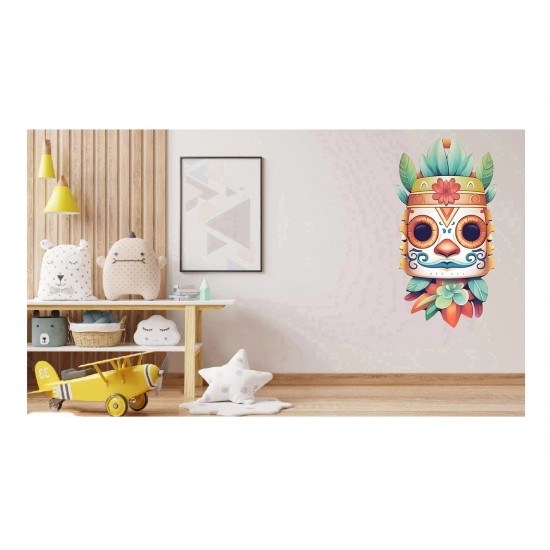 Sticker decorativ, Masca, Multicolor, 90 cm, 1288STK-6 Sticker decorativ, Masca, Multicolor, 90 cm, 1288STK-6