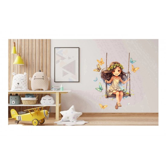 Sticker decorativ, Mica Printesa, Multicolor, 69 cm, 1268STK-2 Sticker decorativ, Mica Printesa, Multicolor, 69 cm, 1268STK-2